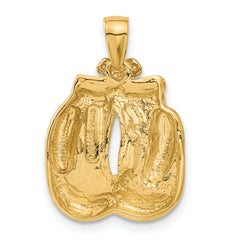 14K Gold Polished Boxing Gloves Pendant for Men Classic & Stylish Design