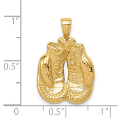 14K Gold Polished Boxing Gloves Pendant for Men Classic & Stylish Design