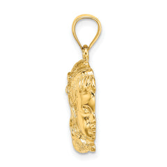 14k Girl Head Charm