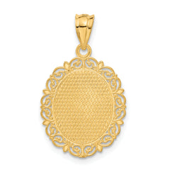 14K Gold Taurus Zodiac Pendant with Polished Satin Finish