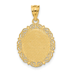 14K Gold Pisces Zodiac Pendant with Polished Satin Finish Elegant Design by Sophia Jewelers