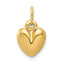 14K Polished 3-D Puffed Heart Charm