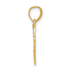 14K Gold Polished Heart Pendant with Floral Border Elegant Cast Design