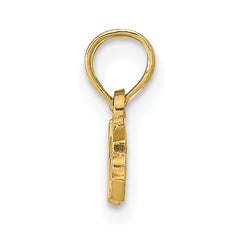 14K Gold Nurse Pendant with Polished Finish Solid and Casted Design