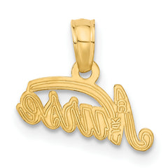 14K Gold Nurse Pendant with Polished Finish Solid and Casted Design