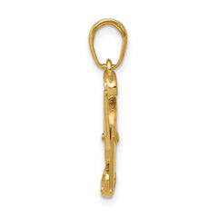 14K Gold 3D Moveable Scissors Pendant with Polished Finish Sophia Jewelers