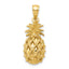 Cut-Out Pineapple Pendant in 14K Yellow Gold, 26mm Diamond-Cut - Sophia Jewelers