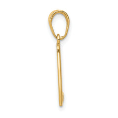 14K Gold Key West Mile Marker Pendant with Polished Finish Subtle Charm