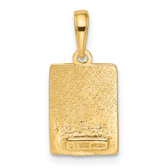 14K Gold Key West Mile Marker Pendant with Polished Finish Subtle Charm