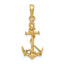 14k 3-D Anchor w/Shackle and Entwined Rope Pendant