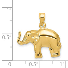 14K Gold Elephant Pendant for Men Elegant Themed Design