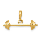 14k 3-D Barbell Pendant