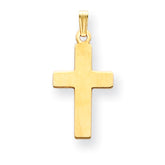 14K Polished Cross Charm