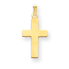 14K Polished Cross Charm