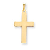 14K Polished Cross Charm