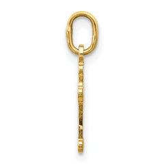 14K Gold Mini Polished Cross Charm with Flat Back Elegant & Timeless Design