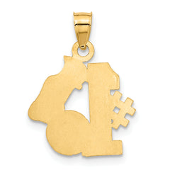 14K Gold Soccer Ball & Cleats Pendant for Men  Polished, Solid, Sports-Themed Charm