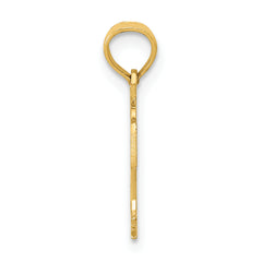 14K Gold Basketball in Net Pendant with Polished Finish Solid Design