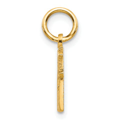 14K Gold Best Friend Charm with Polished Finish Solid and Elegant