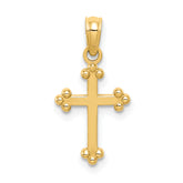 14k Budded Cross Charm