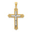 14k Two-tone Cross Pendant