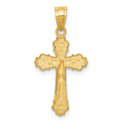 14K Gold Small Crucifix Charm Pendant Solid, Casted, Elegant Design