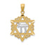Star of David with Chai Pendant in 14K Two-Tone Gold, 28mm - Sophia Jewelers