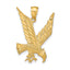Eagle Pendant in 14K Yellow Gold, 20x28mm Diamond-Cut - Sophia Jewelers