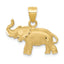 Elephant Pendant in 14K Yellow Gold, 19mm Diamond-Cut - Sophia Jewelers
