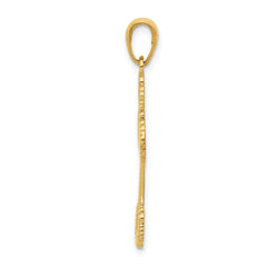 14K Gold Beaded Cross with Heart Pendant Polished, Solid, Elegant Design