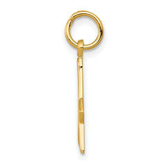 14K Gold Masonic Symbol Charm for Men with Polished Textured Finish