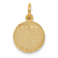14K Gold Graduation Charm with Textured Back Elegant Gift-Ready Design