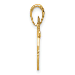 14K Gold Bible with Praying Hands and Cross Pendant Solid, Casted Design