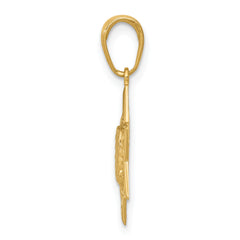 14K Gold Star of David Pendant with Tablets Elegant Cast Design