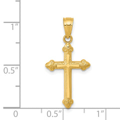 14K Gold Passion Cross Pendant Solid Casted Elegant Design by Sophia Jewelers