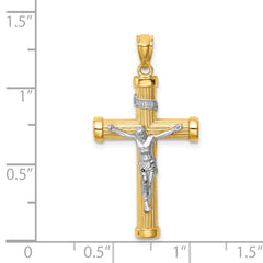 14K Two-Tone Inri Crucifix