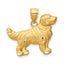 Golden Retriever Dog Pendant in 14K Yellow Gold, Diamond-Cut - Sophia Jewelers