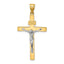 INRI Crucifix Pendant in 14K Two-Tone Gold, 19x32mm - Sophia Jewelers