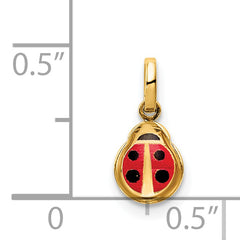 14K Enamel Ladybug Charm