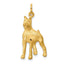 Boxer Dog Charm in 14K Yellow Gold, 30mm Diamond-Cut - Sophia Jewelers