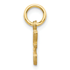 14K Gold Letter C Initial Charm with Diamond-Cut Finish Elegant and Gift Ready