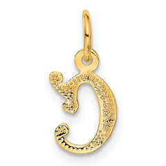 14K Gold Letter C Initial Charm with Diamond-Cut Finish Elegant and Gift Ready