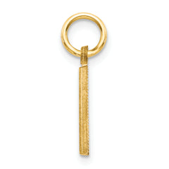 14K Gold Letter A Initial Charm with Diamond-Cut Texture Elegant Medium Size