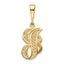 Script Filigree Letter J Initial Pendant in 14K Yellow Gold - Sophia Jewelers