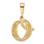Script Filigree Letter O Initial Pendant in 14K Yellow Gold - Sophia Jewelers