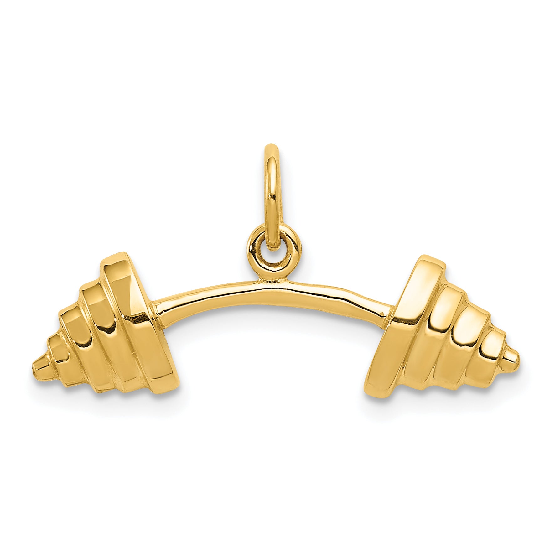 14k Barbell Charm