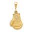 Cut-Out Boxing Glove Charm in 14K Yellow Gold, 23mm Brushed & Satin - Sophia Jewelers