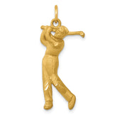 14k Male Golfer Charm