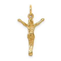 14K Gold Corpus Pendant Elegant Themed Charm, 24mm
