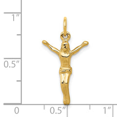 14K Gold Corpus Pendant Elegant Themed Charm, 24mm